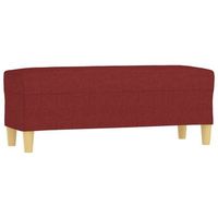banco interior  banco de tela rojo vino tinto 100x35x41 cm