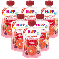 hipp smoothie fresa con manzana y platano bio 12m 6x120 ml