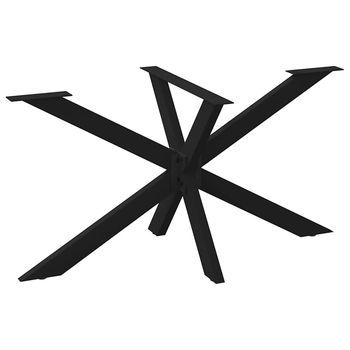 Pata De Mesa De Comedor Forma De Araña Negra 150x78x(72-73) Cm Acero Vidaxl