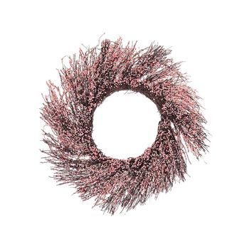 Corona De Puerta Rosa Flor Artificial Decorativa Hecha A Mano Redonda 50 Cm Decoración De La Pared De Mesa Estilo Rústico Galletas