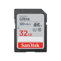 tarjeta sdhc sandisk ultra 32 gb clase 10 uhs-i u1 120 mbs negra