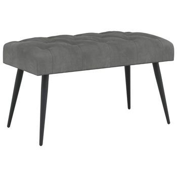 Banco Con Tapicería Con Botones Gris Oscuro 80 X 40 X 46 Cm Vidaxl