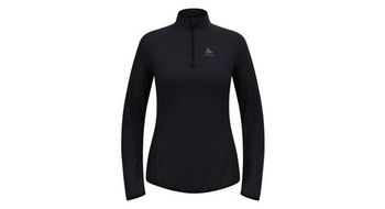 Jersey de running para mujer odlo zeroweight warm 2 0 1 2 zip negro