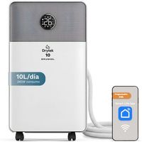 deshumidificador de aire grunkel dh-10dt con deposito de 2 litros de capacidad y pantalla digital blanco