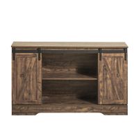 aparador con puerta corrediza de granero madera marron
