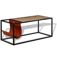mesa de centro 110x50x45 cm estructura de acero con recubrimiento en polvo - multicolor