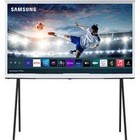 49 samsung the serif qe49ls01tauxxu  smart 4k ultra hd hdr qled tv with bixby alexa  google assistant - cloud white white