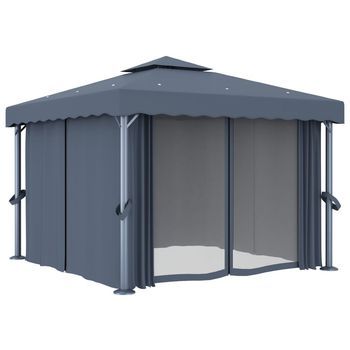 3 X 3 M  Poste De Aluminio Y Tubo De Soporte De Acero - Antracita