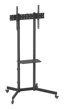 AISENS Soporte De Suelo Eco Con Rueda Bandeja Para DVD Para Monitor TV 45kg De 37 70 Negro