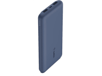 powerbank - belkin bpb011btbl 10000 mah dos puertos usb-a de 12 w un puerto usb-c 15 azul