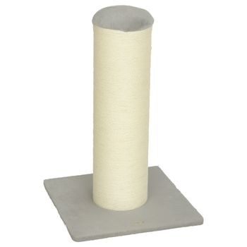 PawHut Poste Rascador para Gatos Altura 75,5 cm Rascador para Gatos Interior Base Estable y Cuerda de Sisal Natural Gris Claro   Aosom España