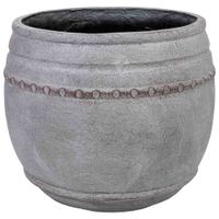 macetero de fibra de vidrio blanco 37x37x30cm