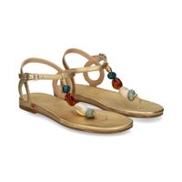 unisa sandalias planas mujer - dorado talla 37