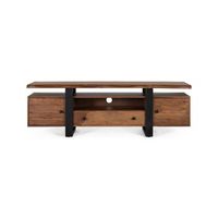 mueble tv en palisandro y patas de metal