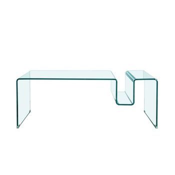 Mesa De Centro Cristal Curvado Harbor