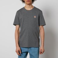 maison kitsune cotton-jersey fox head patch t-shirt - s