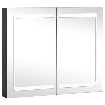 Mueble De Baño | Armario De Baño Con Espejo Led 80x12,2x68 Cm