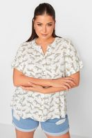 yours camisa blanca de leopardos mujer curvy y tallas grandes yours