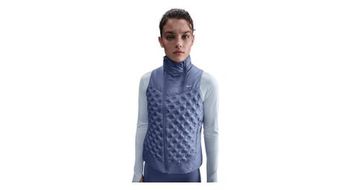 Chaqueta termica sin mangas nike therma fit adv repel aeroloft azul  mujer