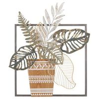 panel decorativo 3d jarron de metal multicolor 54x64x629 cm