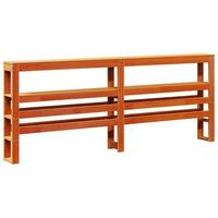 cabecerocabecero camapanel de cabecera con estantes madera maciza pino marron 200 cm