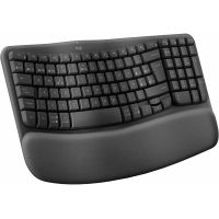 logitech wave keys teclado inalambrico ergonomico bluetooth grafito