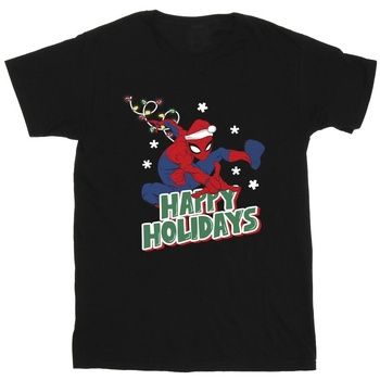 Marvel Camiseta Happy Holidays para niño