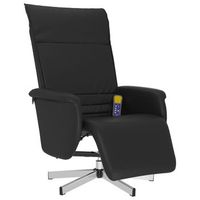 sillon reclinable masaje  sillon de salon  silla con reposapies cuero sintetico negro