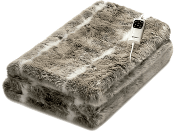 Manta eléctrica - Daga Relax Suave Lujo, 150 W, 6 niveles de temperatura, Calentamiento rápido, Marrón