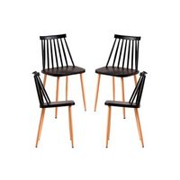 pack 4 sillas bik de polipropileno 803941 cm - negro
