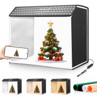 puluz 60x40cm caja de luz led para estudio fotografico portatil 24x16x20 pulgadas kit de tienda de estudio de fotografia cuboide con caja de fondos de 4 colores