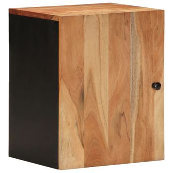 Armario De Baño De Pared Madera Maciza De Acacia 38x33x48 Cm Vidaxl
