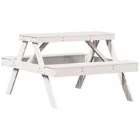 mesa de picnic  mesa de camping  mesa de jardin madera maciza de pino blanco 105x134x75 cm