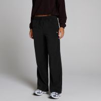pantalon de chandal recto de felpa para mujer de mp - negro - xs