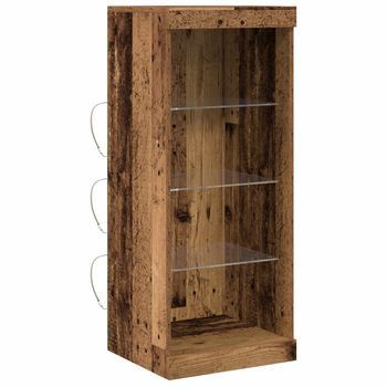 Aparador Led Madera Vieja 41 X 37 X 100 Cm Madera De Ingeniería Vidaxl