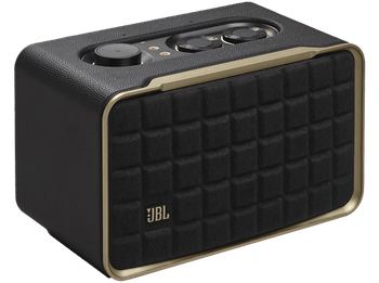 Altavoz bluetooth - JBL Authentics 200, 90W, Bluetooth, Wi-Fi, asistentes de voz Google y Alexa, diseño retro, Negro