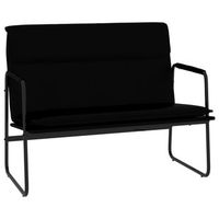banco interior  banco de cuero sintetico negro 100x64x80 cm
