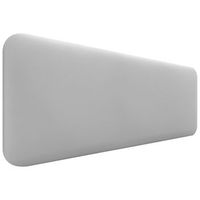 dhome cabecero tapizado liso redondeado polipiel para pared acusticos cabeceros absorbentes cabezal cama dormitorio gris claro 140cm