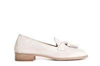 zapatos de mujer de piel de ante con borlas off white 38