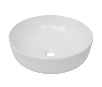 Lavabo - lavamanos redondo de cerámica blanco 41,5x13,5 cm