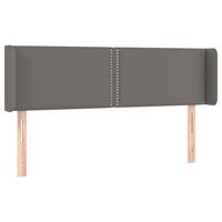 cabecero de cuero sintetico gris 147x16x7888 cm vidaxl