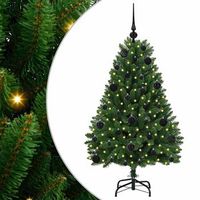 arbol de navidad artificial 120 cm 150 led blanco calido verde vidaxl