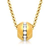 colgante de acero inoxidable chapado en oro incl cadena