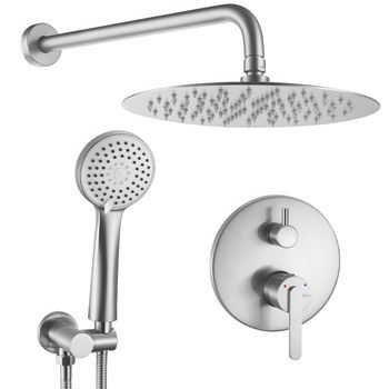 Juego De Ducha Oculto Rea Ontario Brush Nickel