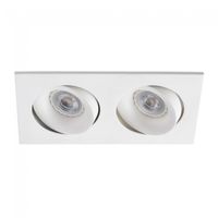 empotrable rectangular argon blanco 2 luces