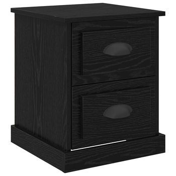 Mesita De Noche 39x39x47,5 Cm Madera - Negro