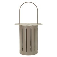 farol metalico gris paloma o 24 x 43 cm