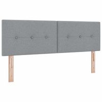 cabecerorpanel de cabecero ajustable en altura gris claro 160 cm tela