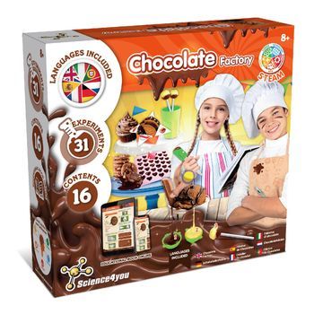 Science4you Fábrica De Chocolates - Juegos Y Juguetes Para Niños 8 Años Con 31 Experimentos, Haz Galletas Y Bombones, Incluye Los Moldes, Juego Cocina Infantil Y Regalos Para Niños 8 9 10 Años