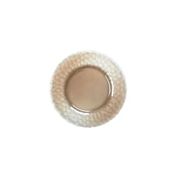 Plato plano dorado con bordes finamente texturizados 27cm - lote de 6